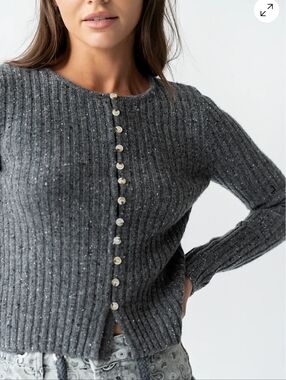 Bohme Helen Knit Wool Csrdigan Sweater Size Xl